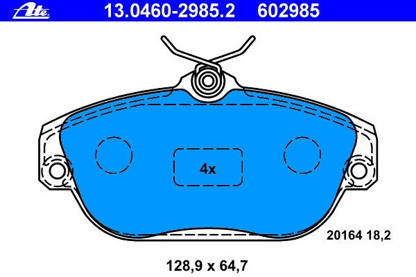 Тормозные колодки ATE 13.0460-2985.2