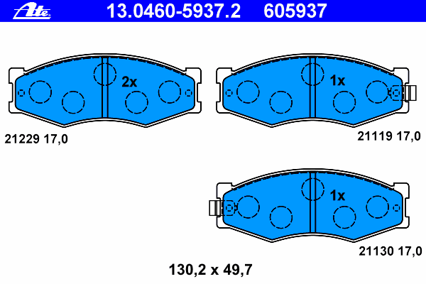 Тормозные колодки ATE 13.0460-5937.2
