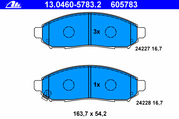Тормозные колодки ATE 13.0460-5783.2