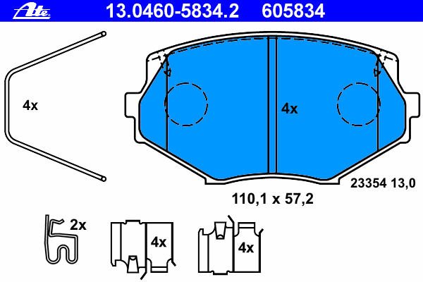 Тормозные колодки ATE 13.0460-5834.2
