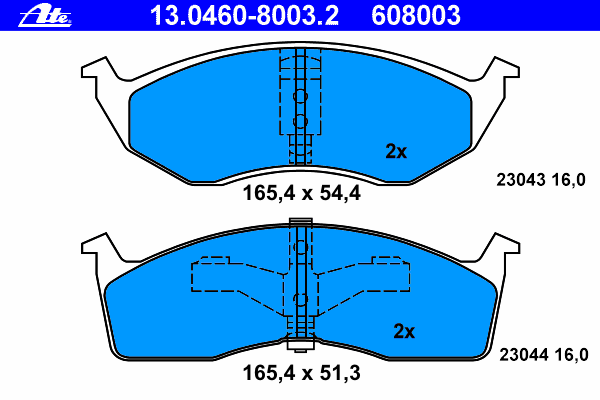 Тормозные колодки ATE 13.0460-8003.2