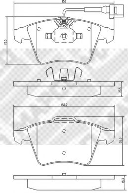 Тормозные колодки MAPCO 6772