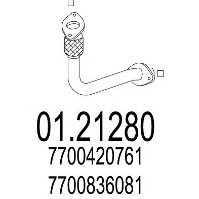 Труба выхлопного газа MTS 01.21280