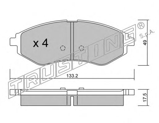 Тормозные колодки TRUSTING 524.0
