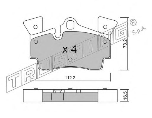 Тормозные колодки TRUSTING 671.1