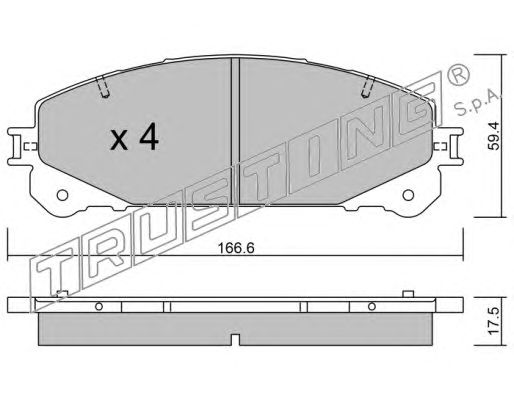 Тормозные колодки TRUSTING 954.0