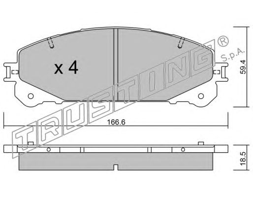 Тормозные колодки TRUSTING 954.1