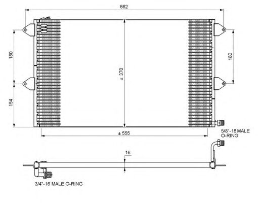Радиатор кондиционера NRF 35034