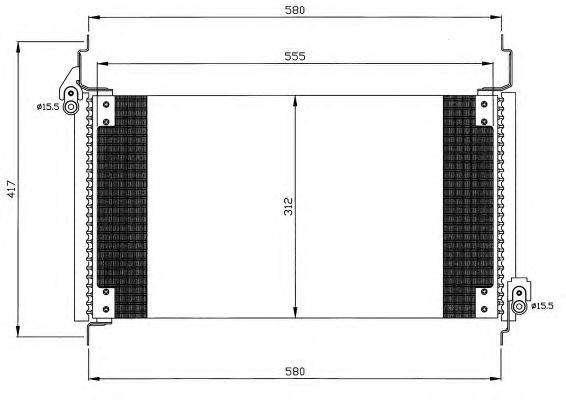 Радіатор кондиціонера NRF 35488