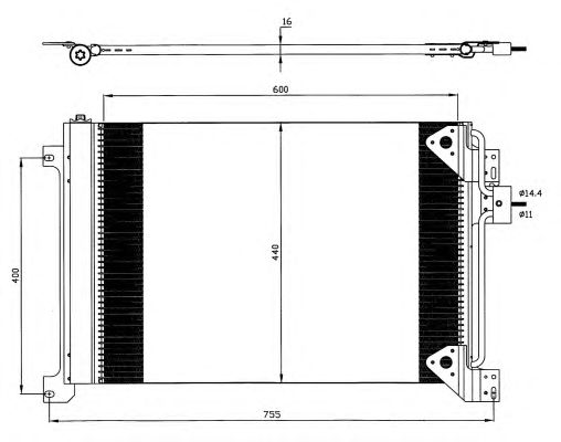 Радиатор кондиционера NRF 35625