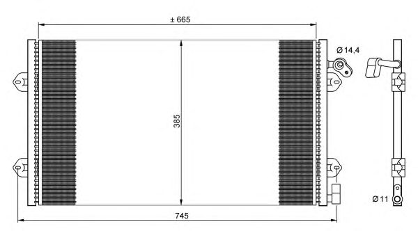 Радиатор кондиционера NRF 35713