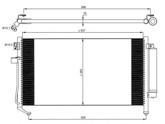 Радиатор кондиционера NRF 35869
