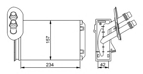 Радиатор отопителя NRF 58223