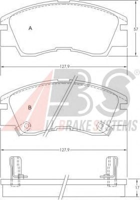 Тормозные колодки A.B.S. 36648