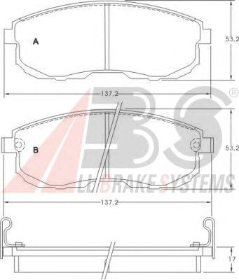 Тормозные колодки A.B.S. 36691