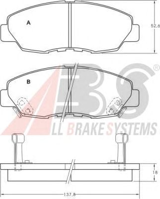 Тормозные колодки A.B.S. 36722