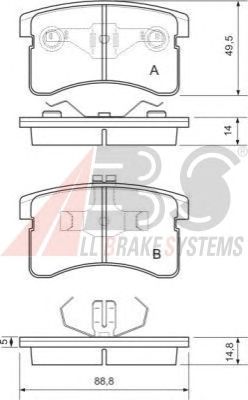 Тормозные колодки A.B.S. 36745