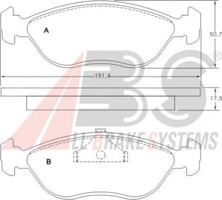 Тормозные колодки A.B.S. 36762