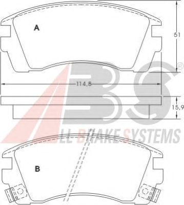 Тормозные колодки A.B.S. 36779