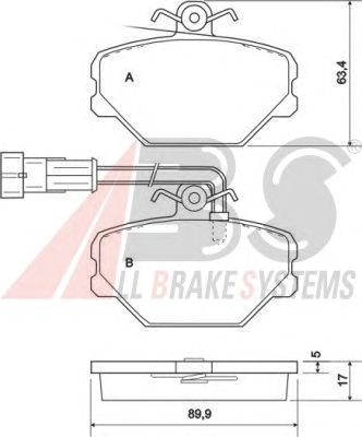 Тормозные колодки A.B.S. 37001