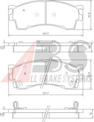 Тормозные колодки A.B.S. 37187