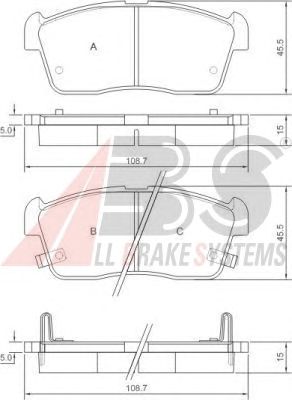 Тормозные колодки A.B.S. 37222