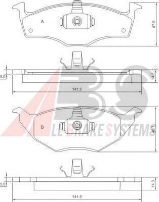Тормозные колодки A.B.S. 37238