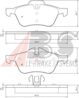 Тормозные колодки A.B.S. 37279