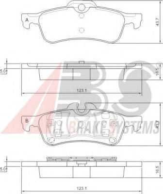 Тормозные колодки A.B.S. 37305