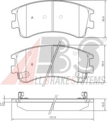Гальмівні колодки A.B.S. 37381 OE