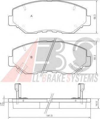 Тормозные колодки A.B.S. 37424