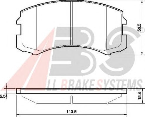 Тормозные колодки A.B.S. 37491
