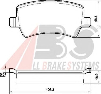 Тормозные колодки A.B.S. 37562