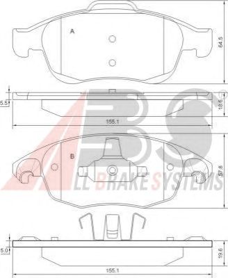 Тормозные колодки A.B.S. 37598