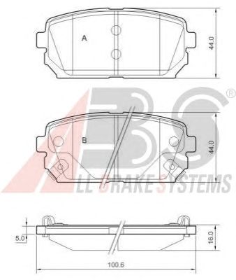 Тормозные колодки A.B.S. 37621