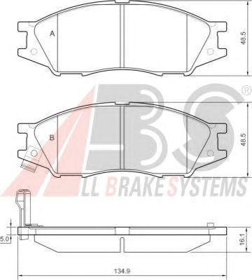 Тормозные колодки A.B.S. 37680
