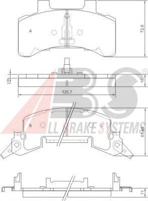 Тормозные колодки A.B.S. 38289