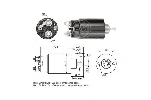 Втягивающее реле ERA ZM760