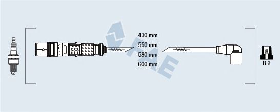 Комплект высоковольтных проводов FAE 85871