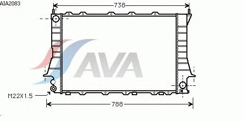 Радіатор, охолодження двигуна AVA QUALITY COOLING AIA2083