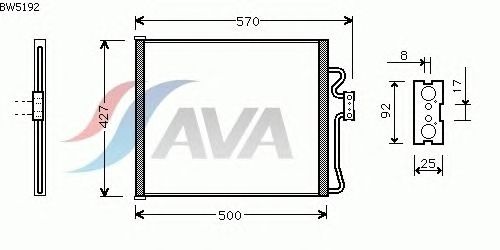 Радиатор кондиционера AVA QUALITY COOLING BW5192