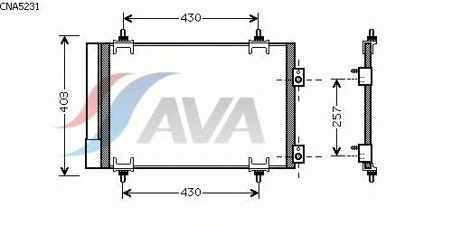 Радиатор кондиционера AVA QUALITY COOLING CNA5231