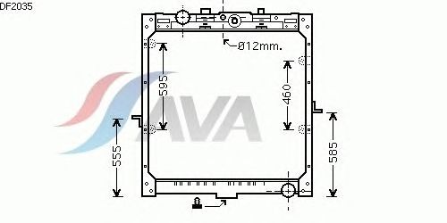 Радиатор, охлаждение двигателя AVA QUALITY COOLING DF2035