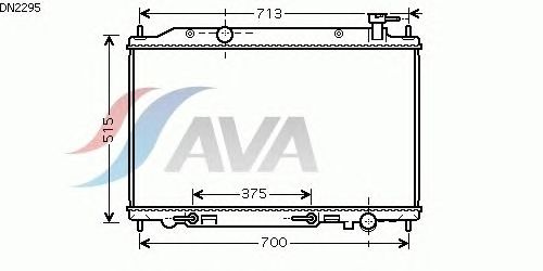Радиатор, охлаждение двигателя AVA QUALITY COOLING DN2295