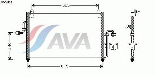 Радиатор кондиционера AVA QUALITY COOLING DW5011