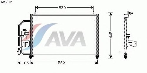Радиатор кондиционера AVA QUALITY COOLING DW5012