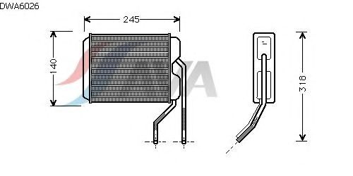 Радиатор отопителя AVA QUALITY COOLING DWA6026