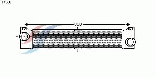 Интеркулер AVA QUALITY COOLING FT4360