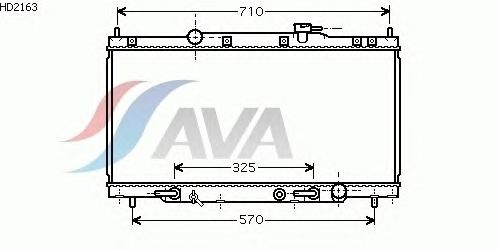 Радиатор, охлаждение двигателя AVA QUALITY COOLING HD2163