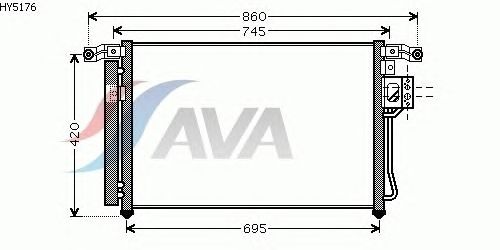 Радиатор кондиционера AVA QUALITY COOLING HY5176